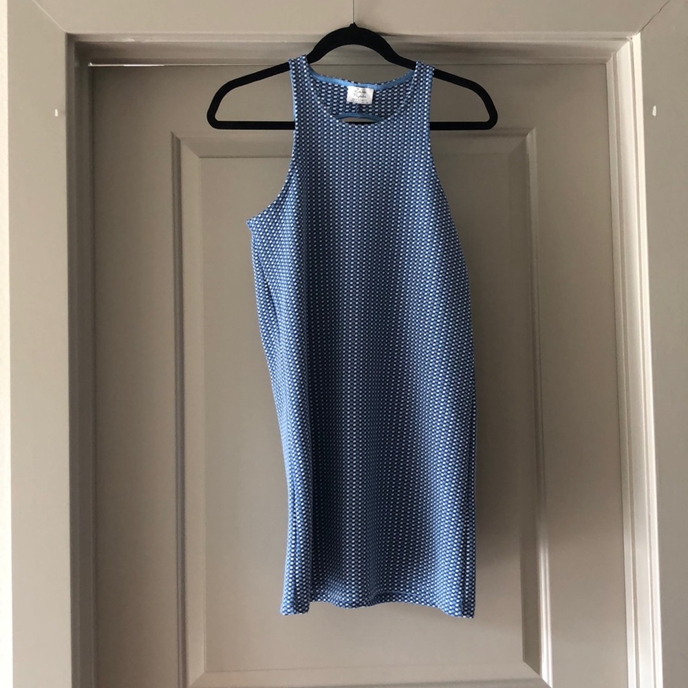 Zara Trafaluc blue checkered dress